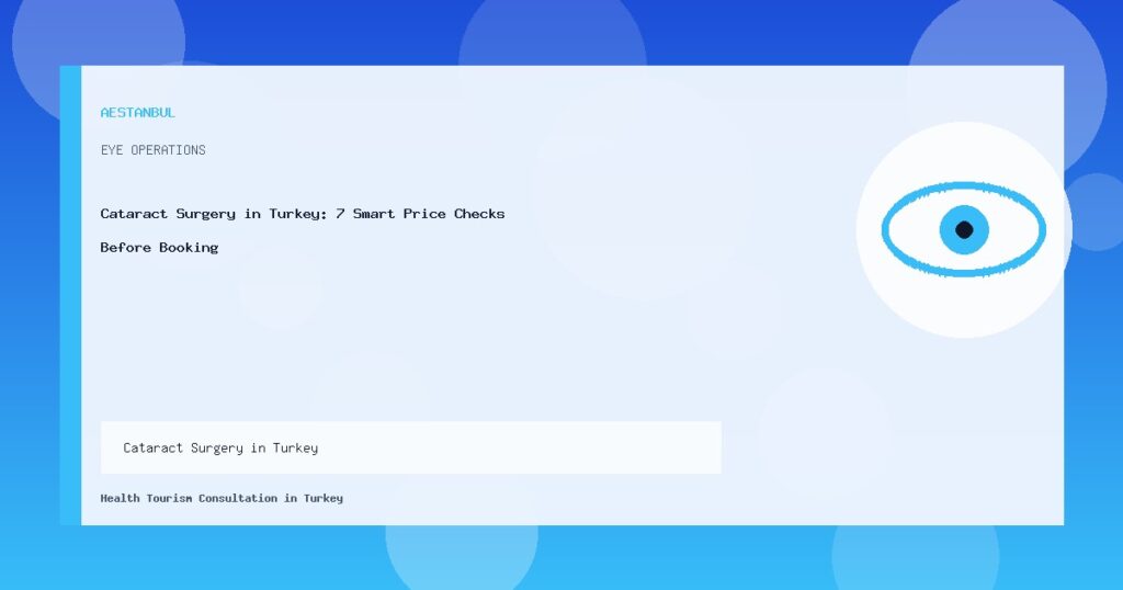 Cataract Surgery in Turkey - Cataract Surgery in Turkey: 7 Smart Price Checks Before Booking