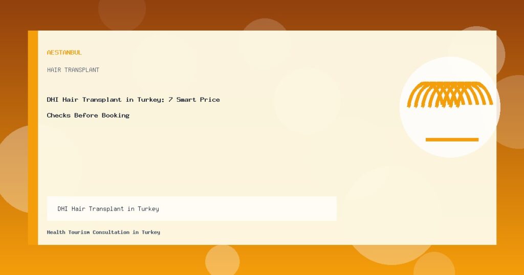 DHI Hair Transplant in Turkey: 7 Smart Price Checks Before Booking DHI Hair Transplant in Turkey - DHI Hair Transplant in Turkey: 7 Smart Price Checks Before Booking